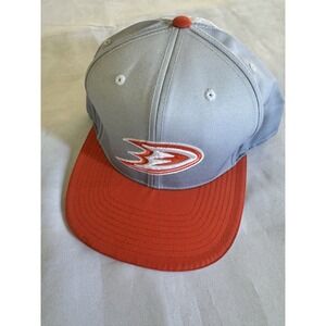NEW Mitchell And Ness Anaheim Ducks Fitted Hat Gray/Orange Two Tone 7 1/4